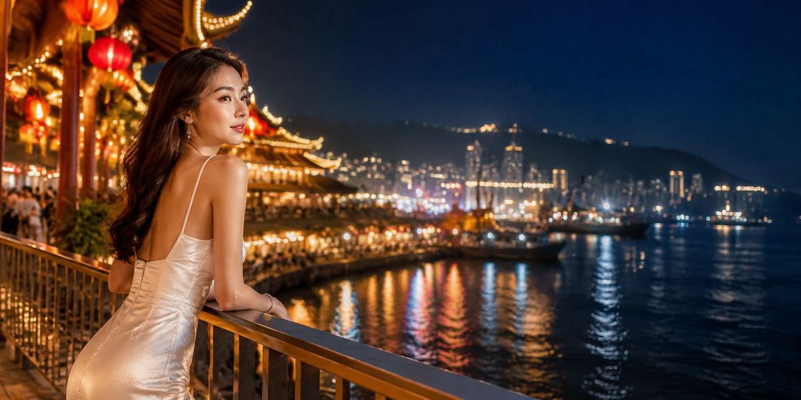Người dùng chơi game giải trí tại chợ đêm Sài Gòn với điện thoại